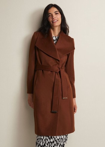 Phase Eight Nicci Tan Wool Smart Coats Brown Australia | IV5620473